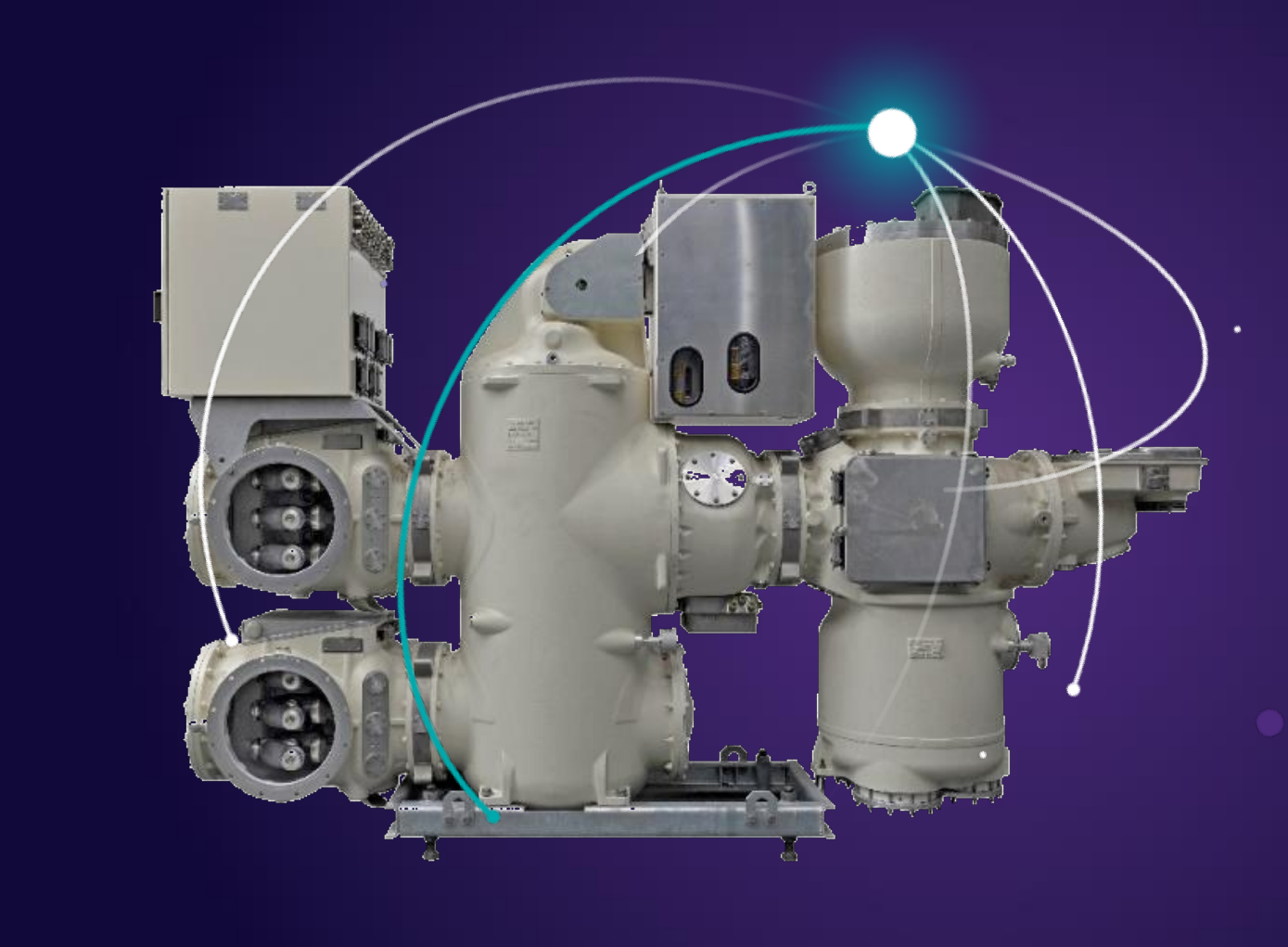 Power VT assembly for gas-insulated switchgear — brochure key visual (Power VT brochure, 2021 edition)